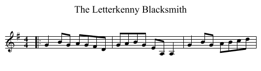 Letterkenny Blacksmith, The  - staff notation