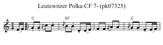 Leutewitzer Polka CF 7- (pk07325) - staff notation