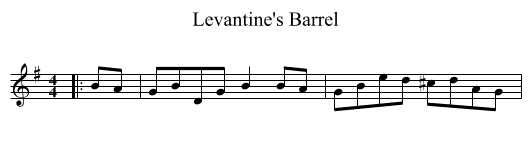 Levantine's Barrel - staff notation