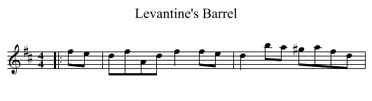 Levantine's Barrel - staff notation