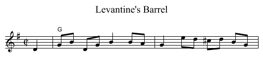Levantine's Barrel - staff notation