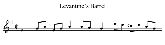 Levantine’s Barrel - staff notation