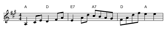 Leveneep Head #1 - staff notation
