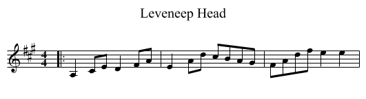 Leveneep Head - staff notation