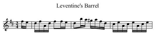 Leventine's Barrel - staff notation