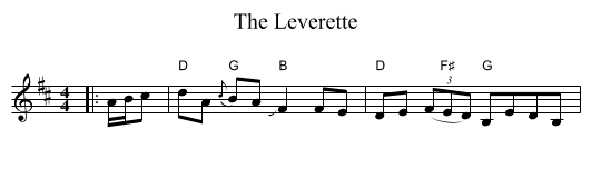 Leverette, The  - staff notation
