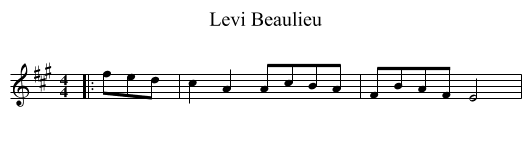 Levi Beaulieu - staff notation