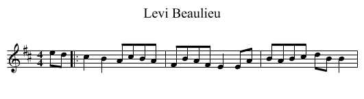 Levi Beaulieu - staff notation