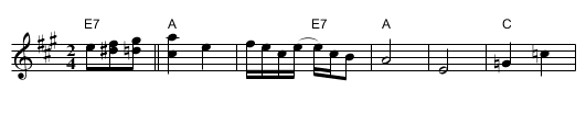 Levi Jackson Rag - staff notation