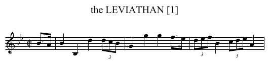 LEVIATHAN [1], the  - staff notation
