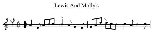 Lewis And Molly's - staff notation