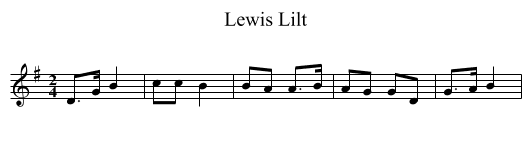 Lewis Lilt - staff notation