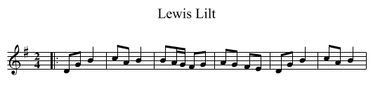 Lewis Lilt - staff notation