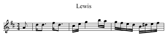 Lewis - staff notation