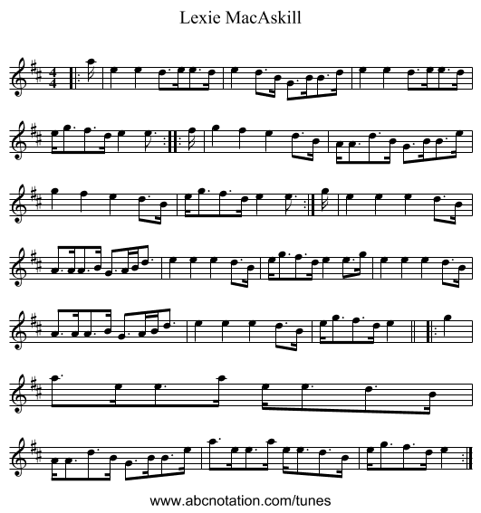 Lexie MacAskill - staff notation
