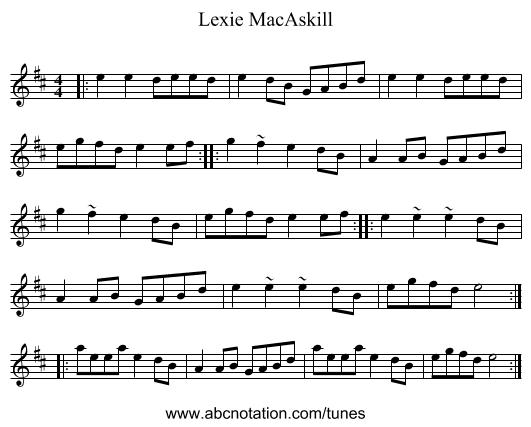 Lexie MacAskill - staff notation