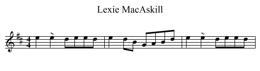 Lexie MacAskill - staff notation