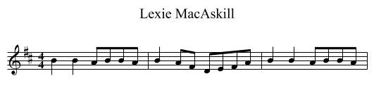 Lexie MacAskill - staff notation