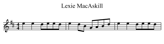 Lexie MacAskill - staff notation