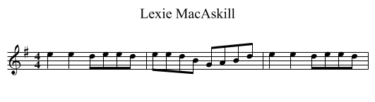 Lexie MacAskill - staff notation