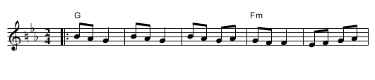 Leybedik (Russian bulgar) - staff notation