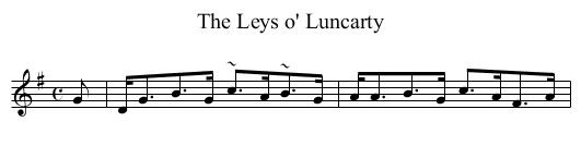 Leys o' Luncarty, The - staff notation