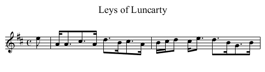 Leys of Luncarty - staff notation