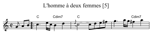 L'homme à deux femmes [5] - staff notation