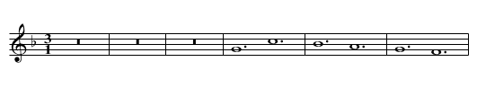 L'homme arm&eacute; - staff notation