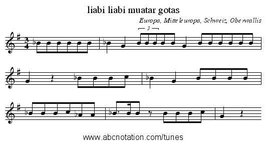 liabi liabi muatar gotas - staff notation