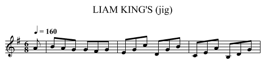 LIAM KING'S (jig) - staff notation