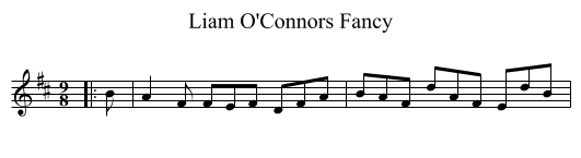 Liam O'Connors Fancy - staff notation