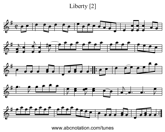 Liberty [2] - staff notation