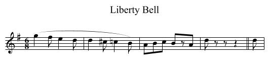 Liberty Bell - staff notation