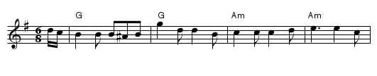 Liberty Bell - staff notation