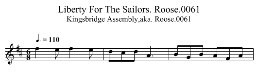Liberty For The Sailors. Roose.0061 - staff notation