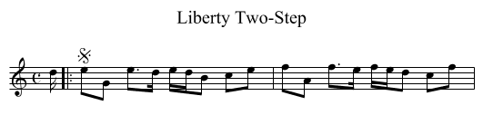 Liberty Two-Step - staff notation