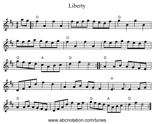 Liberty - staff notation