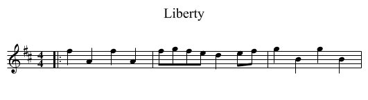 Liberty - staff notation