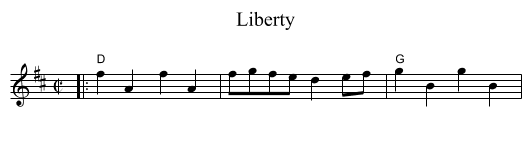 Liberty - staff notation
