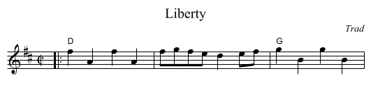 Liberty - staff notation