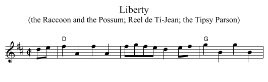 Liberty - staff notation