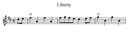Liberty - staff notation