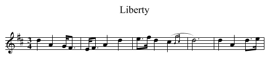 Liberty - staff notation