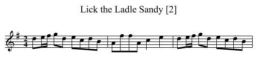 Lick the Ladle Sandy [2] - staff notation