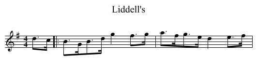Liddell's - staff notation