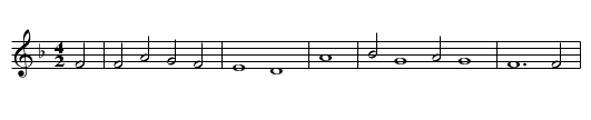 Liebeshoffnung - staff notation