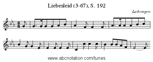 Liebesleid (3-67), S. 192 - staff notation