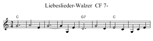 Liebeslieder-Walzer  CF 7- - staff notation