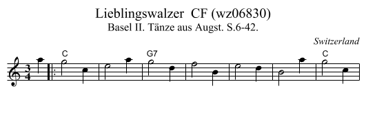 Lieblingswalzer  CF (wz06830) - staff notation